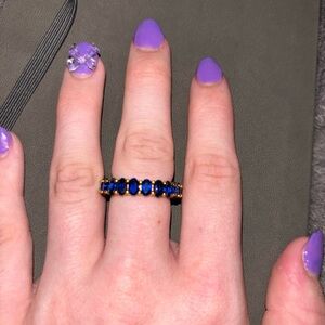 Blue and Gold Band Ring